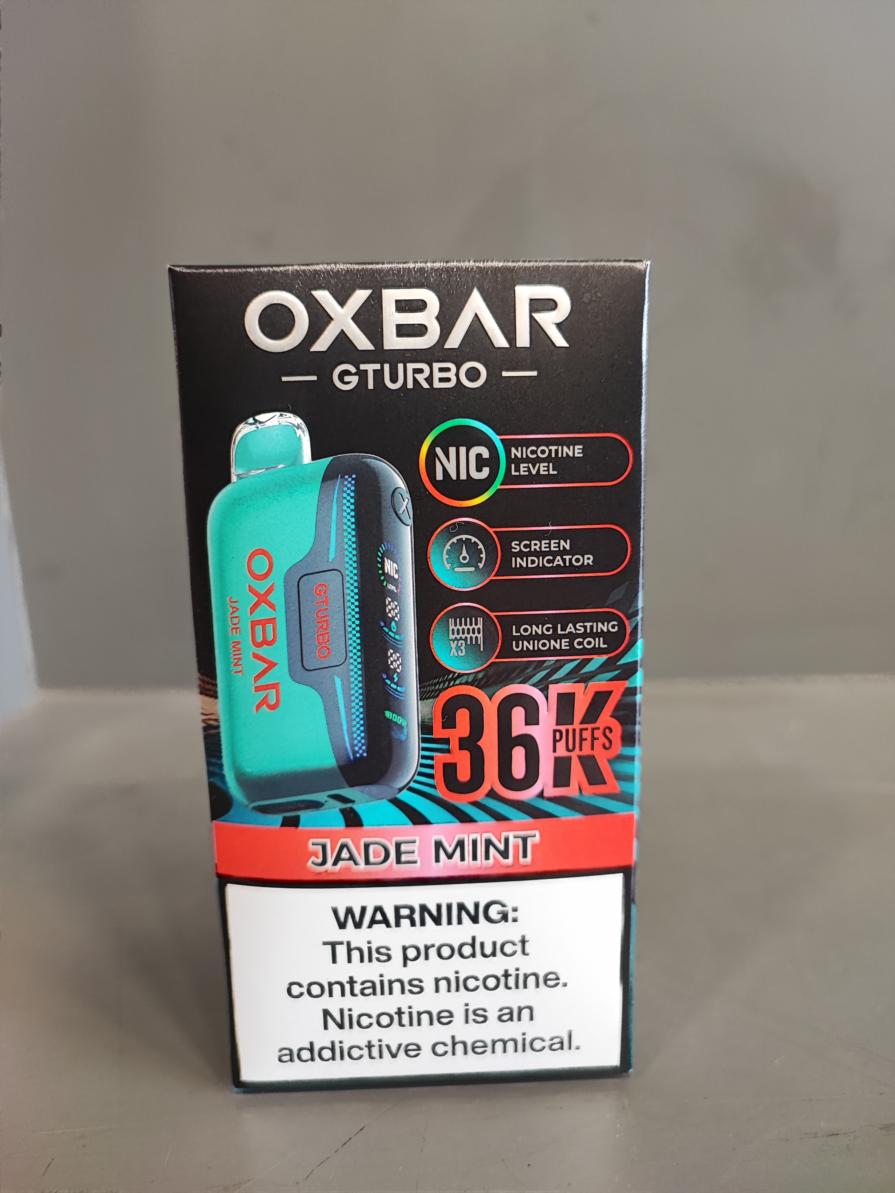 پاد یکبار مصرف اکسبار نعنا 36000 پاف/OXBAR GTURBO jade mint 36000k