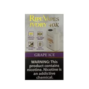 پاد یکبار مصرف رایپ ویپز انگور یخ ۴۰۰۰۰ پاف/Ripe Vapes ivory grape ice 40k