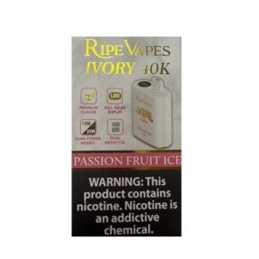 پاد یکبار مصرف رایپ ویپز پشن فروت یخ ۴۰۰۰۰ پاف/Ripe Vapes ivory passion fruit ice 40k