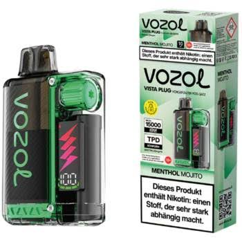 پاد یکبار مصرف ووزول با طعم موهیتو 15هزار پاف/ VOZOL Vista Plug Menthol Mojito 15K PUFFS