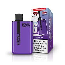 پاد یکبارمصرف ای وی جی انگور یخ 3000 پاف / IVG SAVR grape  ice  3K