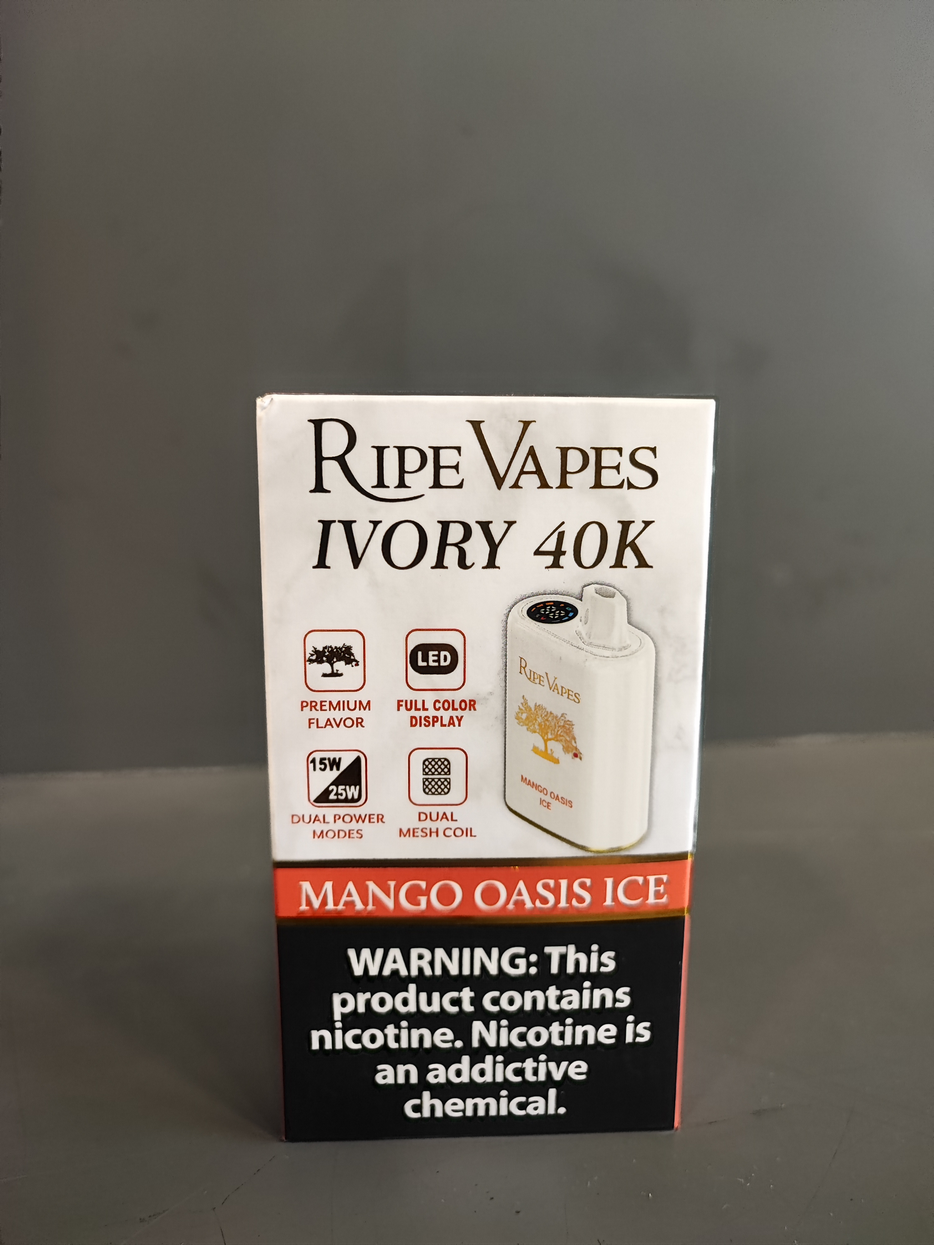 پاد یکبار مصرف رایپ ویپز انبه اوسیس یخ ۴۰۰۰۰ پاف/Ripe Vapes ivory mango oasis ice 40k