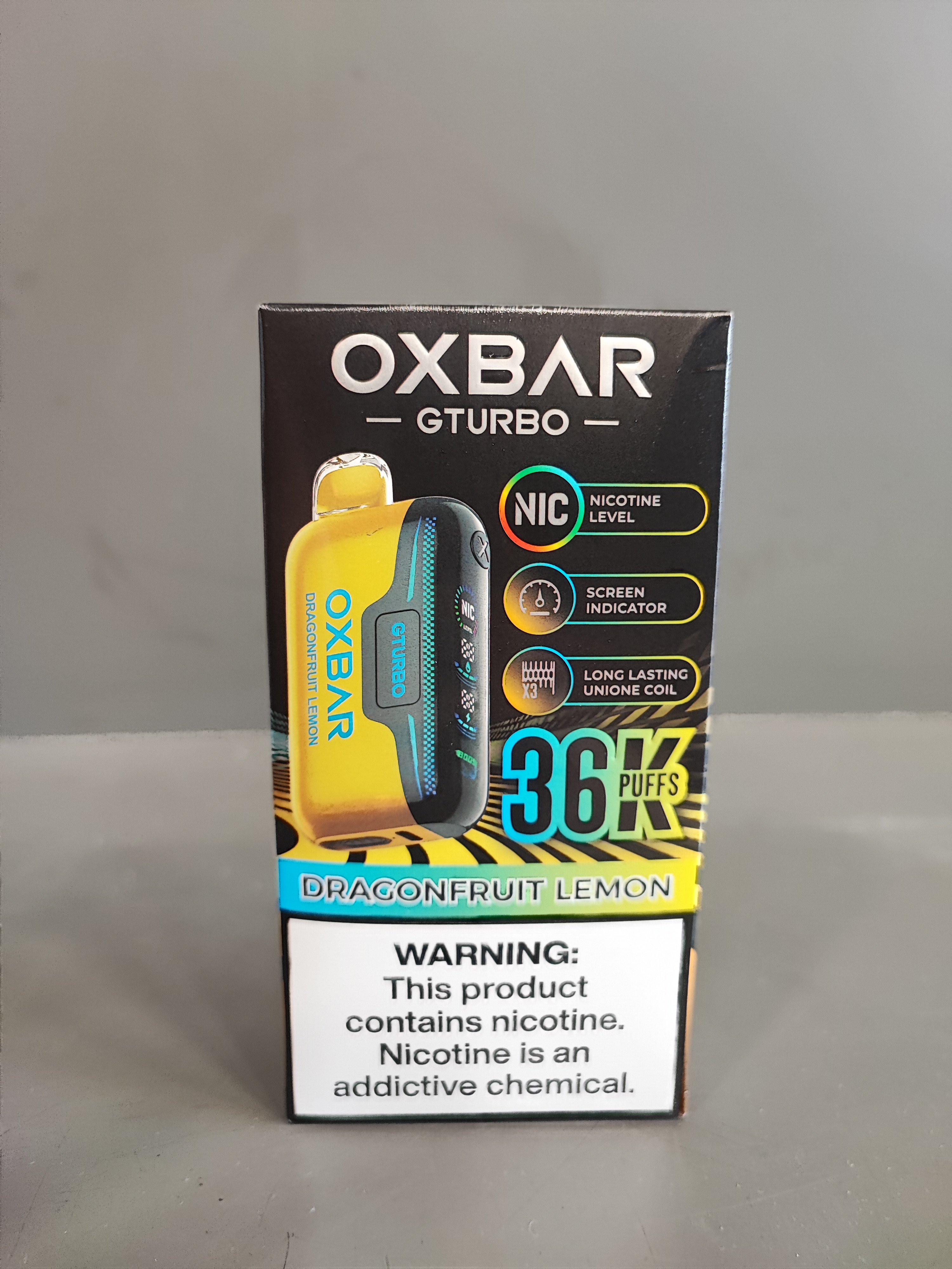 پاد یکبار مصرف اکسبار دراگون فروت و لیمو 36000 پاف/OXBAR GTURBO dragonfruit lemon 36000k