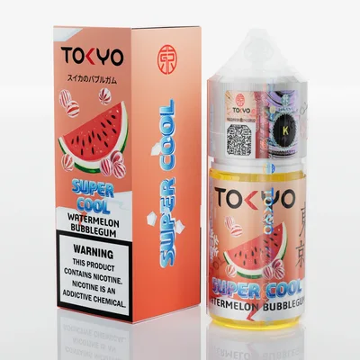 سالت آدامس هندوانه سوپر یخ برند توکیو/Tokyo SuperCool Waterwelon Bubblegum
