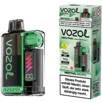 پاد یکبار مصرف ووزول با طعم موهیتو 15هزار پاف/ VOZOL Vista Plug Menthol Mojito 15K PUFFS