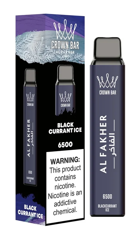 پاد یکبار مصرف الفاخر/انگور سیاه (6500 پاف)/ Al Fakher 6500 Puffs Black Currant Ice