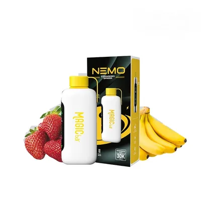 پاد یکبار مصرف مجیک بار 30هزار پاف توت فرنگی موز/ Magic Bar 30k Puffs Strawberry Banan