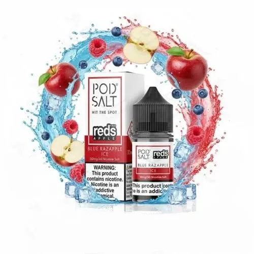 بلوبری رزبری سیب یخ پادسالت /Pod Salt Blue Raz Apple Ice