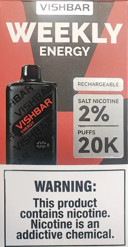 پاد یکبار مصرف ویشبار 20هزار پاف انرژی زا/ Vishbar Weekly 20k Puffs Energy