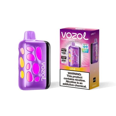 پاد یکبار مصرف 40000 پاف برند ووزول/با طعم لاو / VOZOL RAVE Love777 40000 PUFFS